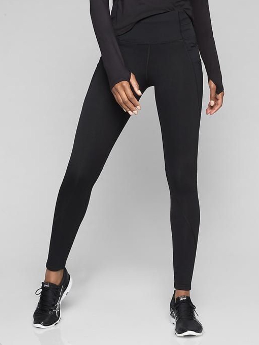 Athleta Polartec Sculptek High Rise Zip Pocket Leggings - Size Large